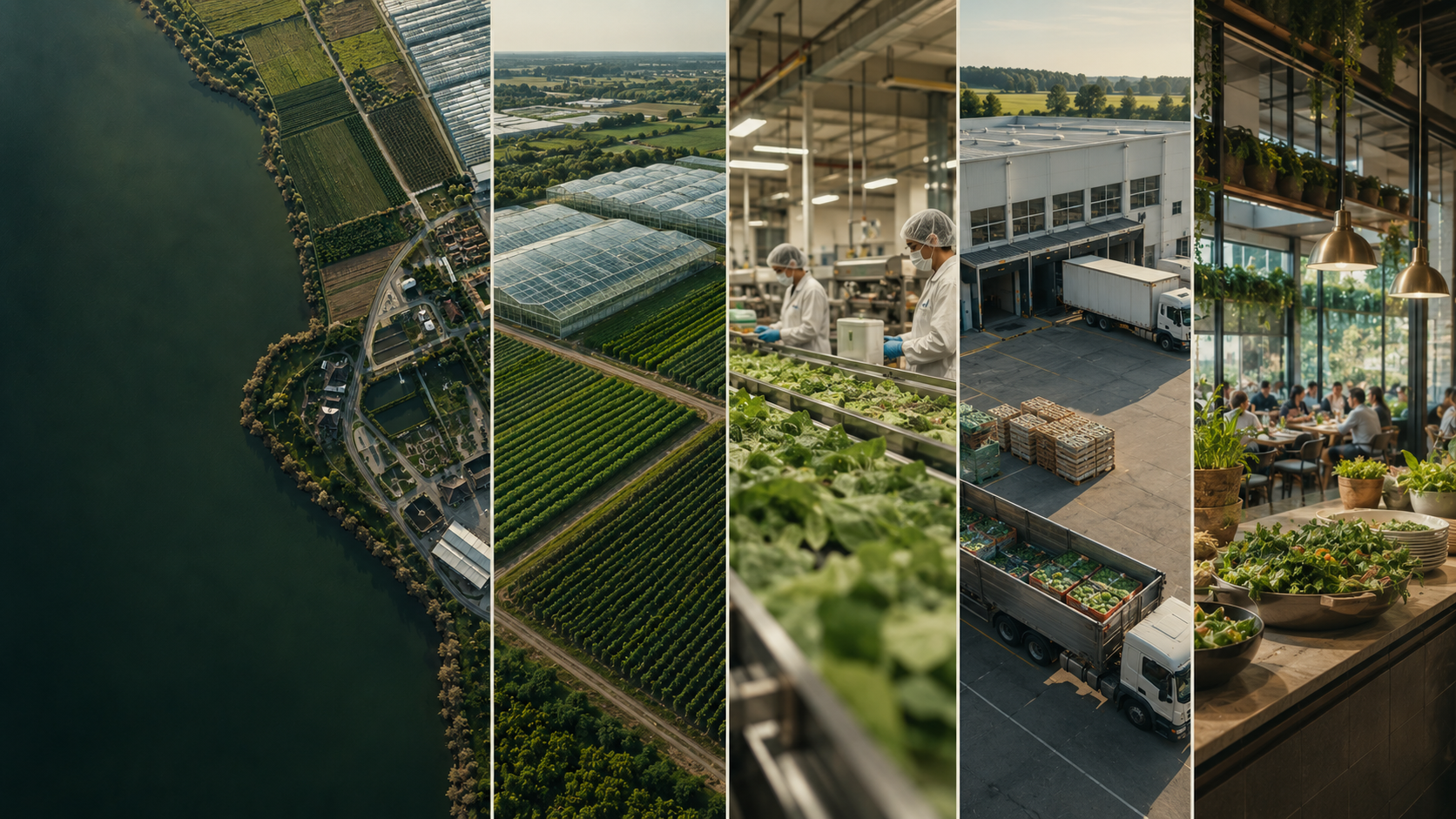 Productive fruit orchard and modern agricultural operation in full season